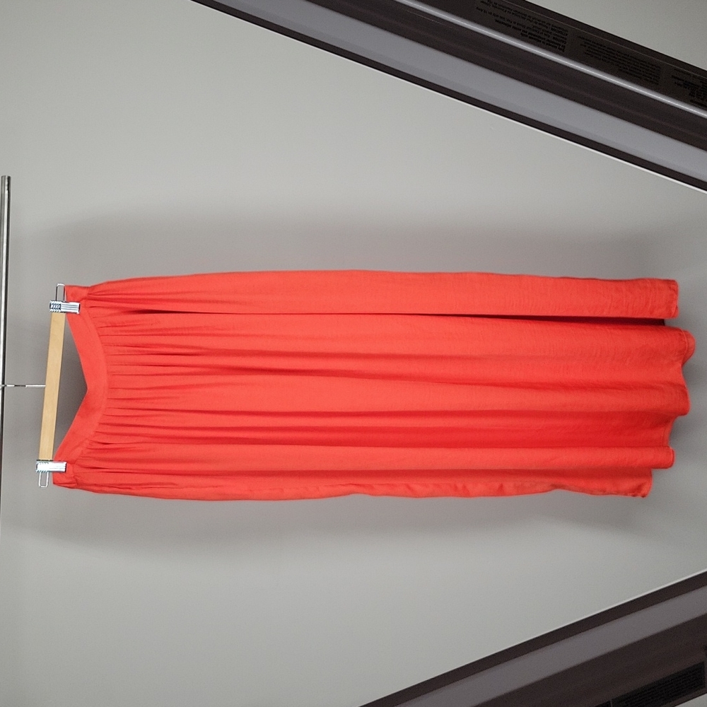 BCBG Long Flowing Bright Red Skirt